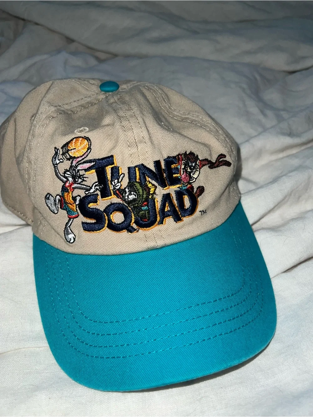 Tune Squad Two-Tone Baseball Cap - Beige & Teal